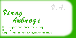 virag ambrozi business card